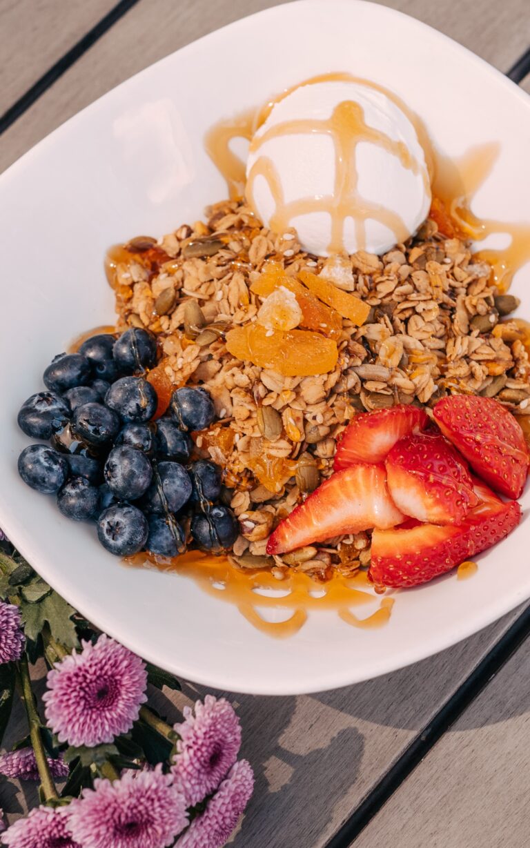 Enjoy this pistachio apricot dish from the best breakfast restaurant in Carlsbad.